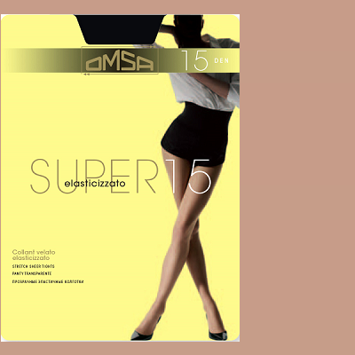 Super 15 Collant Omsa con Corpino parigamba e Senza Punte Rinforzate art 106
