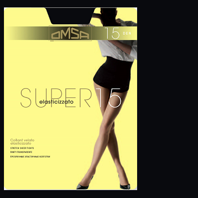 Super 15 Collant Omsa con Corpino parigamba e Senza Punte Rinforzate art 106