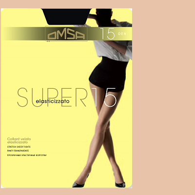 Super 15 Collant Omsa con Corpino parigamba e Senza Punte Rinforzate art 106