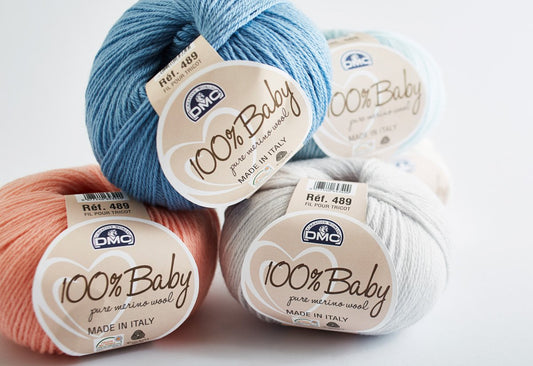 100 % Baby Pure Merino Wool DMC - Pura Lana art 489