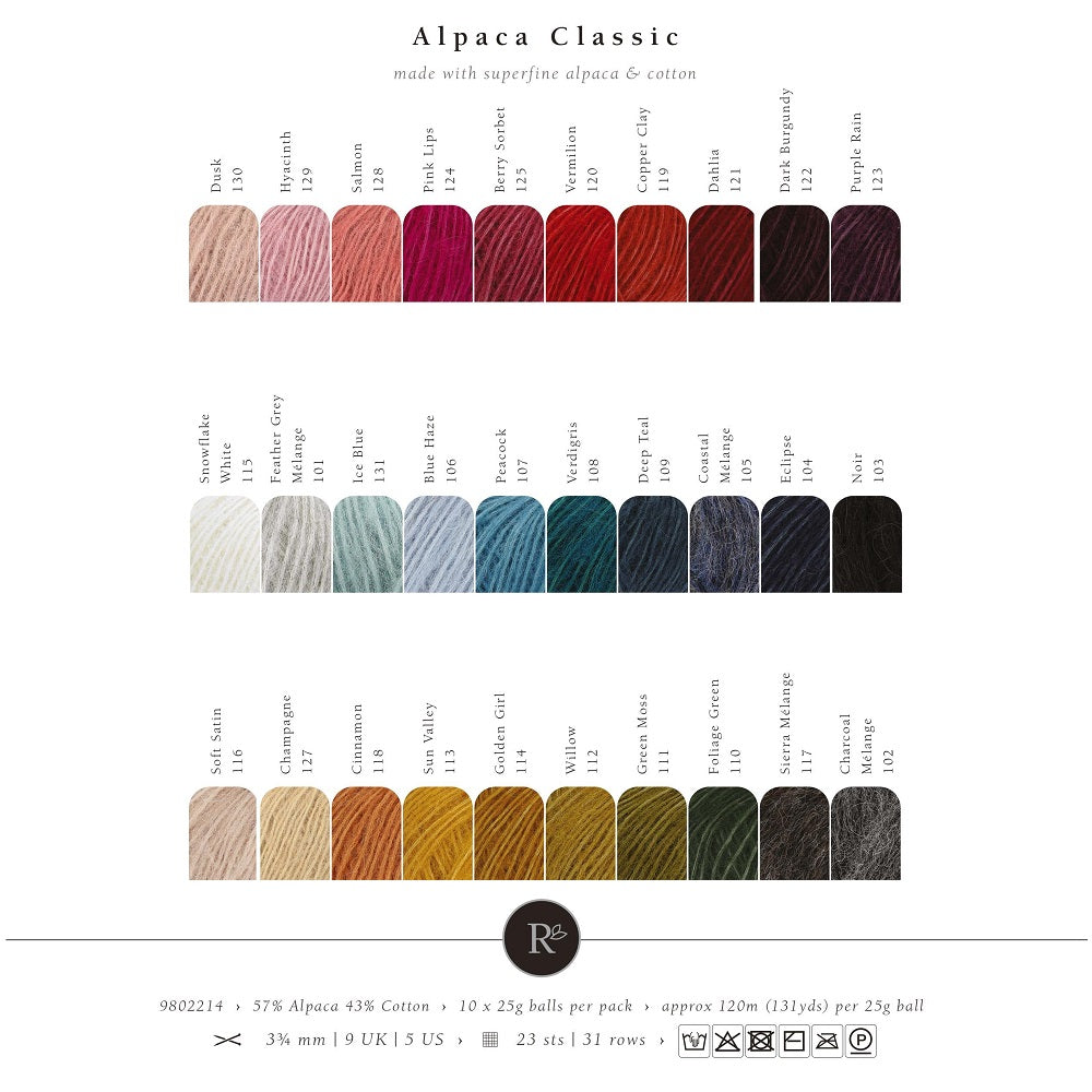 ShadeCard Cartella Colori di lana e cotone alpaca Classic Rowan