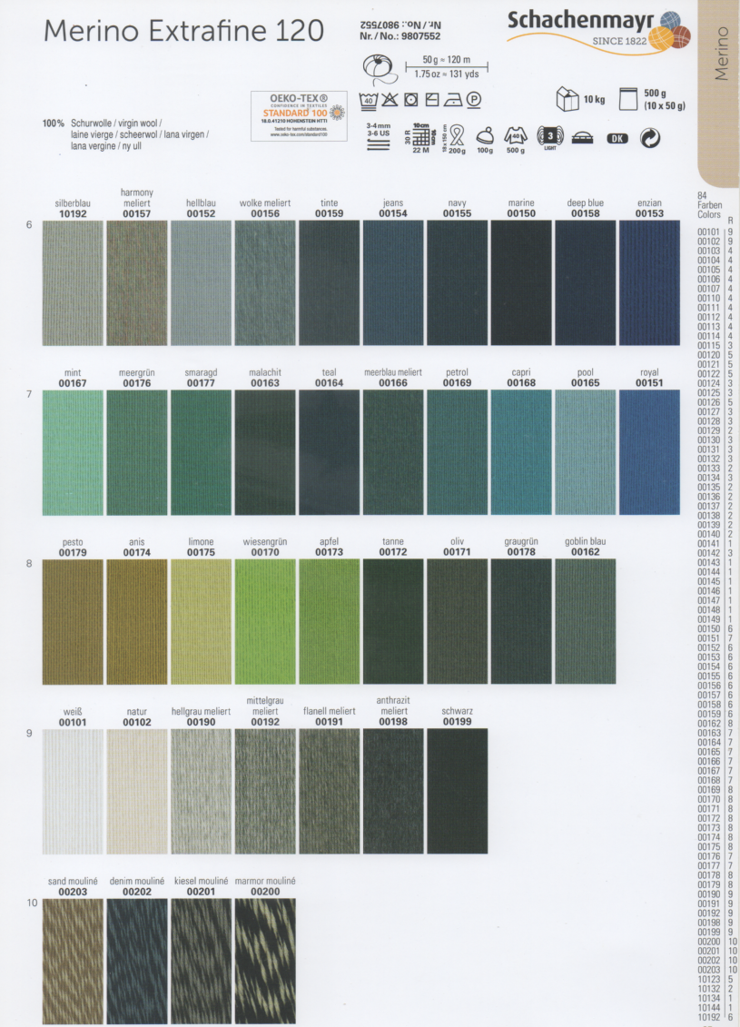 Merino Extrafine 120 Pura lana Merino Schachenmayr art 9807552