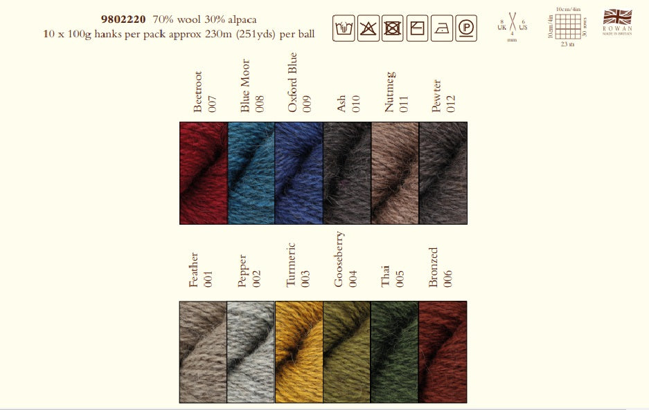 Moordale Rowan con Lana e Alpaca Inglese