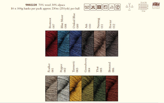 Moordale Rowan con Lana e Alpaca Inglese