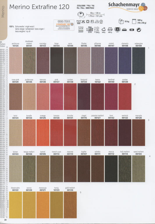 Merino Extrafine 120 Pura lana Merino Schachenmayr art 9807552