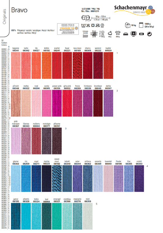 Lana BRAVO Original 100% acrilica - Schachenmayr