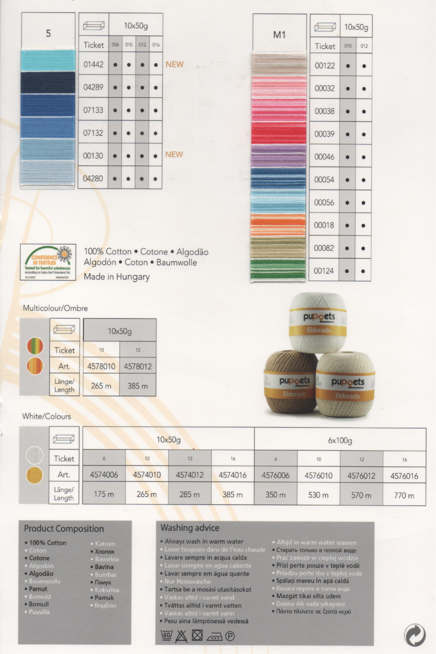Cotone per Uncinetto Puppets n 16 Eldorado - Mez