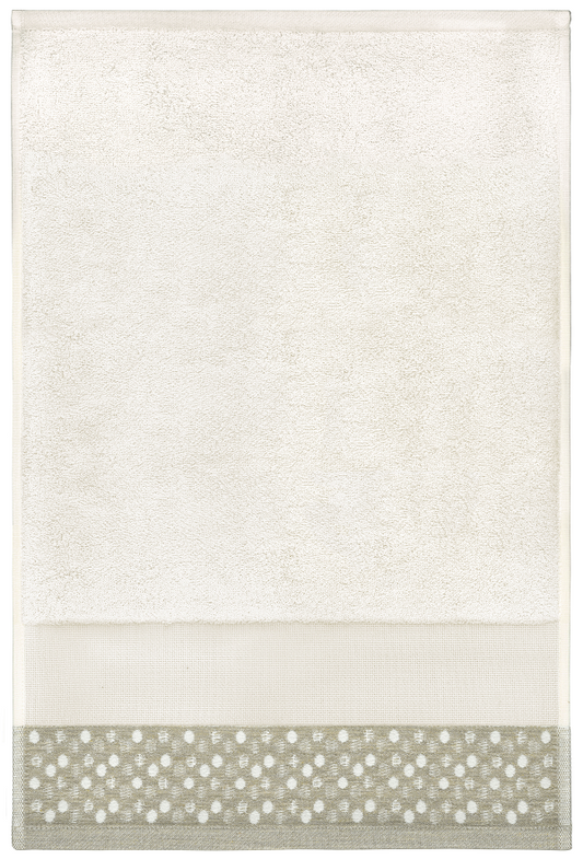 Coppia Asciugamani in Spugna con inserto in Tela Aida Cotton Lin DMC