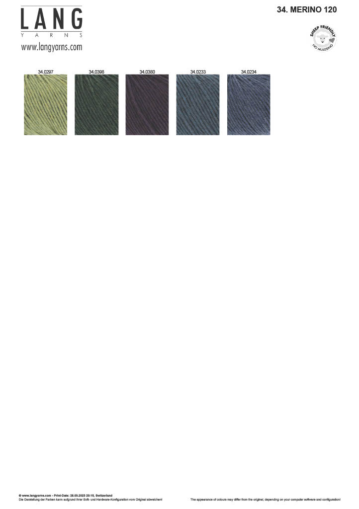 Merino 120 Lana 100% Merino SuperWash LANGYARNS