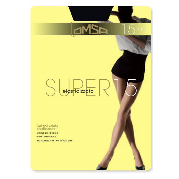 Super 15 Collant Omsa con Corpino parigamba e Senza Punte Rinforzate art 106