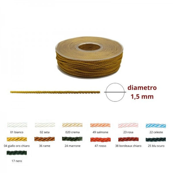 Cordoncino 100% Acetato da 1.5 mm Liotex Art 10800