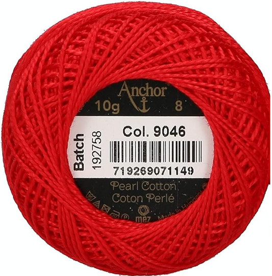 Cotone Ricamo PERLE' n. 8 Colorato 10 g - Anchor