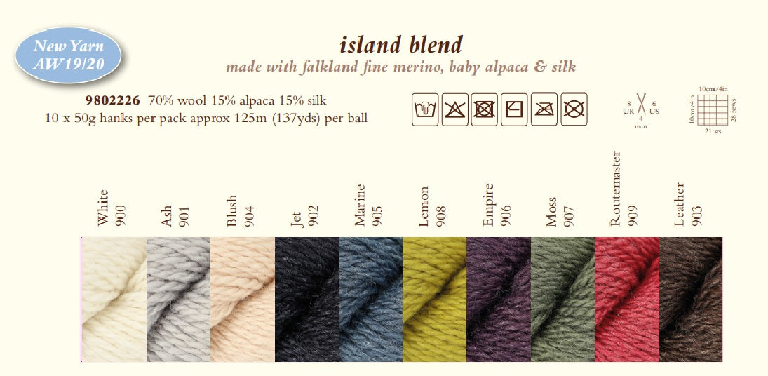 Island Blend Rowan avec alpaga laine mérinos et soie